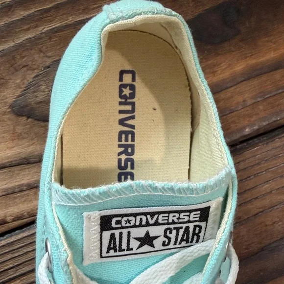 Tiffany Blue Converse Chuck Taylor All Star Aqua Low-Top Sneakers - Picture 6 of 8